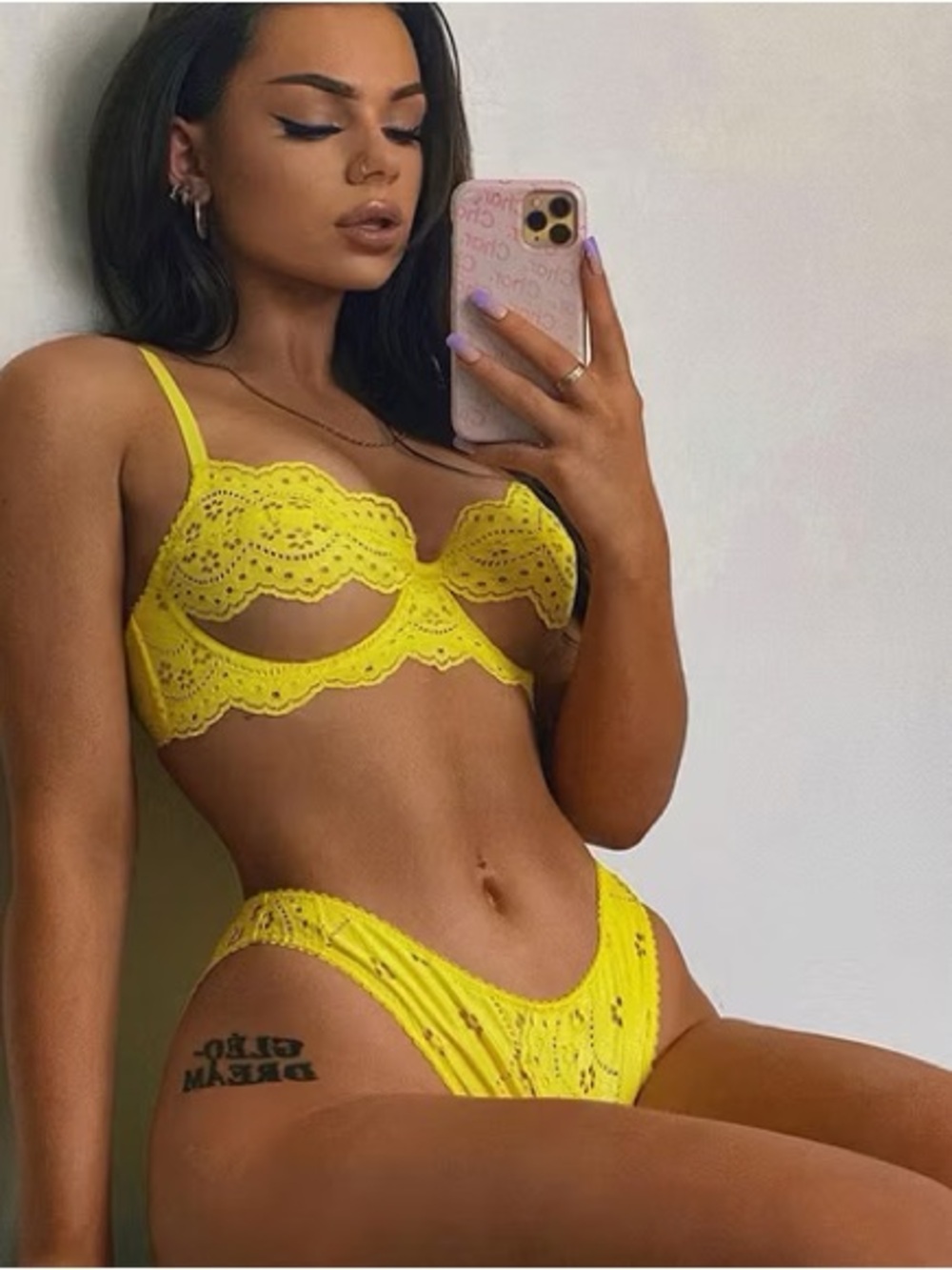 Savage X Fenty Bombshell Broderie collection bra and panty set